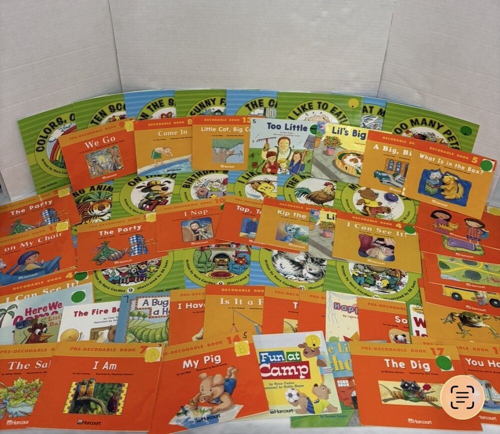 59 Early Reader Books Lot Harcourt Decodable Phonics Nora Gaydos Homeschool K-1